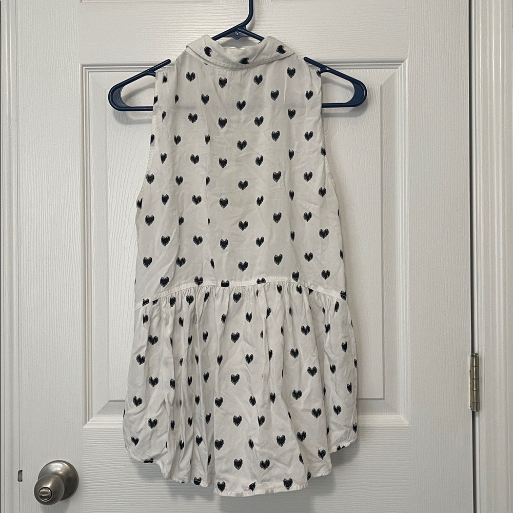 beachlunchlounge White and Black Heart High Low Skirt - Picture 2 of 10